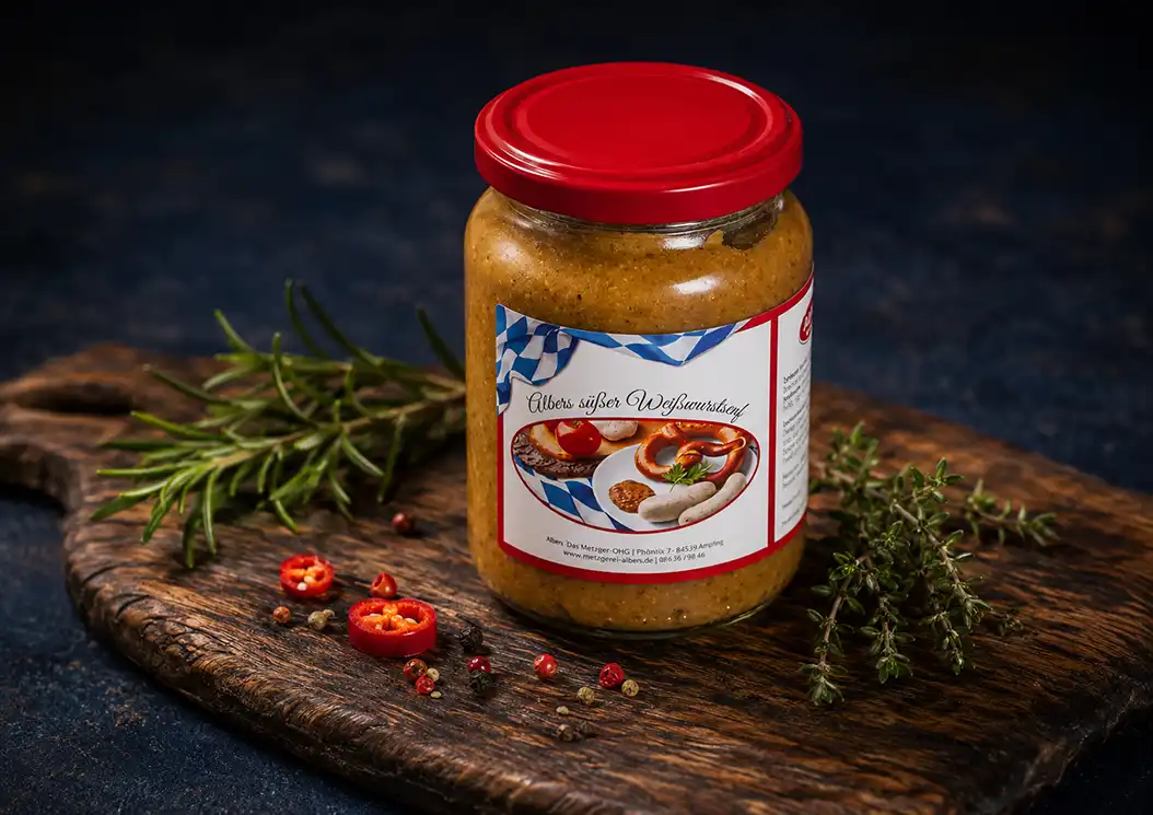 Albers süßer Weißwurstsenf 200 ml im Glas