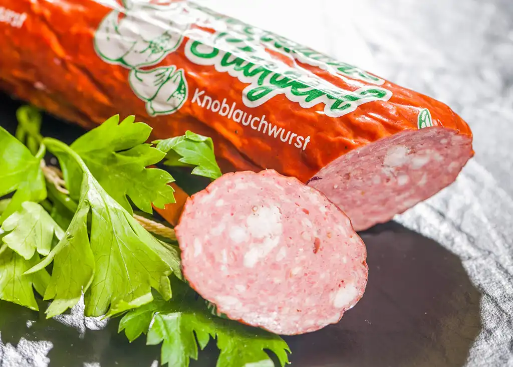 Knoblauchstangerl Portionswurst 250g Bild 1
