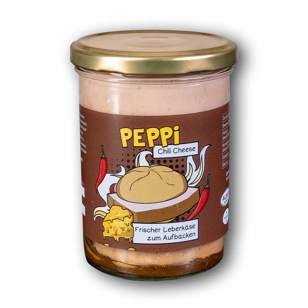 Peppi CHILI CHEESE - Leberkäse 390g im Glas Bild 1