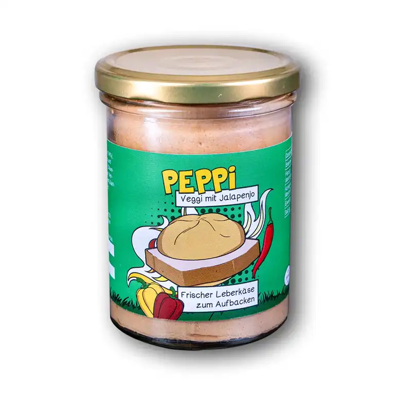 Peppi VEGGI JALAPENO - Vegetarischer Leberkäse 275g im Glas Bild 1