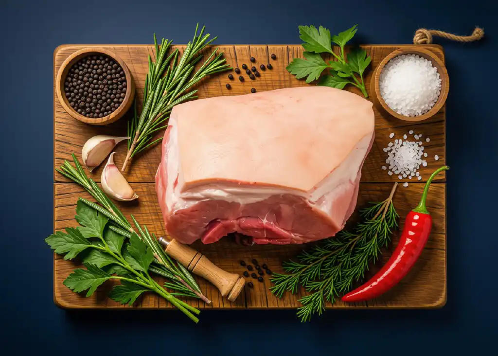 Schweinehüfte mit Schwarte Bild 1