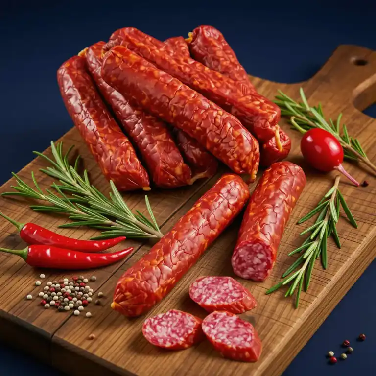 Bayerische Brettljause mit Kaminwurzen hausgemacht