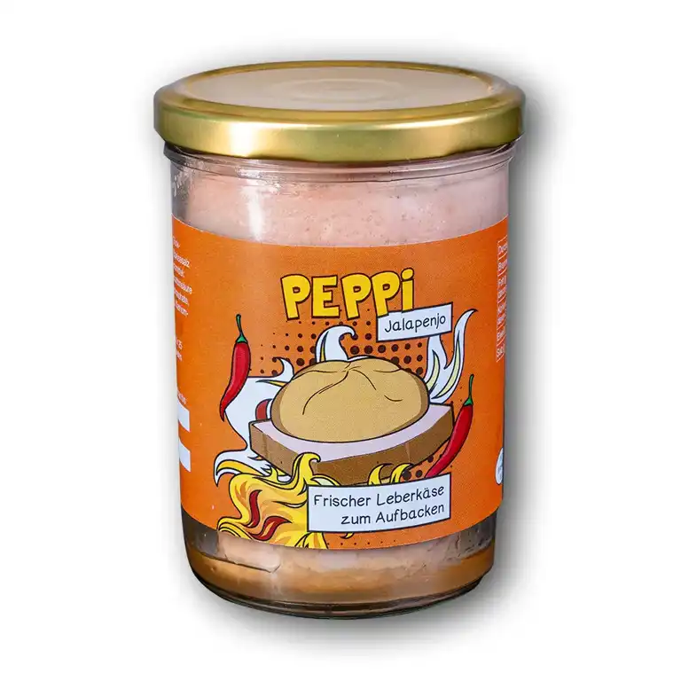Peppi VEGGI JALAPENO - Vegetarischer Leberkäse im Glas mit Kartoffelsalat
