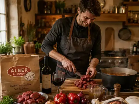 Rheinische Gulaschsuppe mit Rotwein