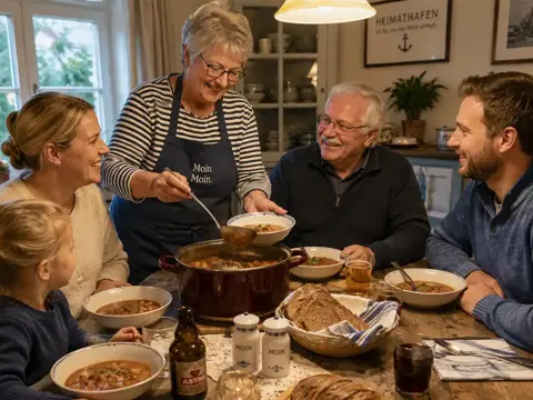 Norddeutsche Gulaschsuppe mit Senf