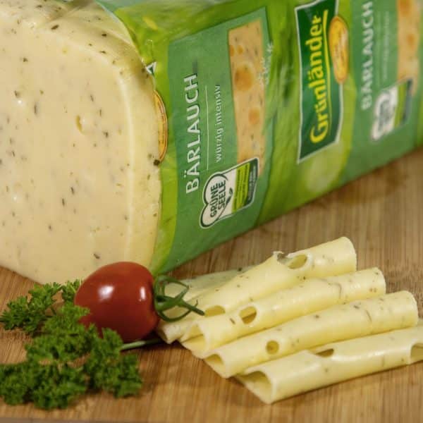 Grünländer Käse Bärlauch 48% Fett i. Tr.
